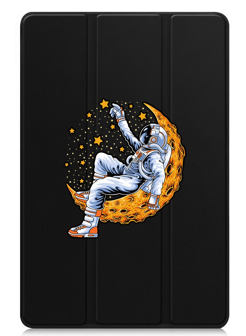 Theodor Protective Flip Case For Xiaomi Pad 7 & Xiaomi Pad 7 Pro With Trifold Stand Auto Wake Sleep Shockproof Cover - Astronaut lying on moon - Image 1