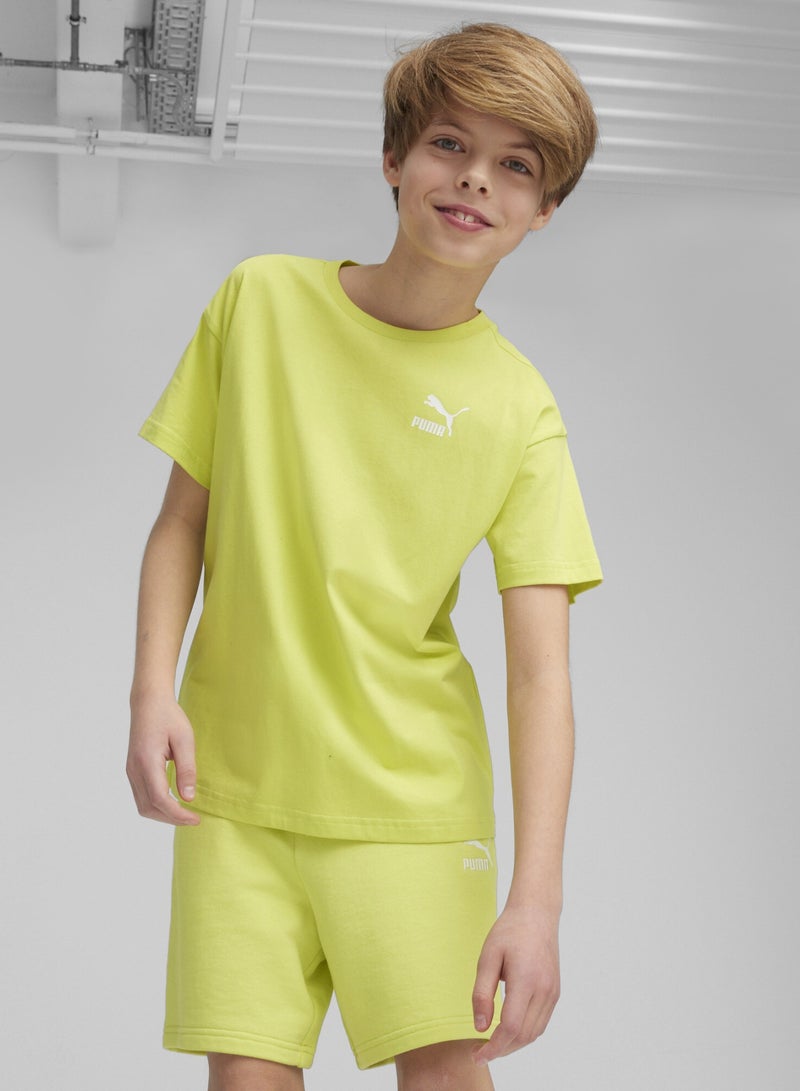 PUMA Better Classics Boys Green Relaxed T-shirt - Image 1