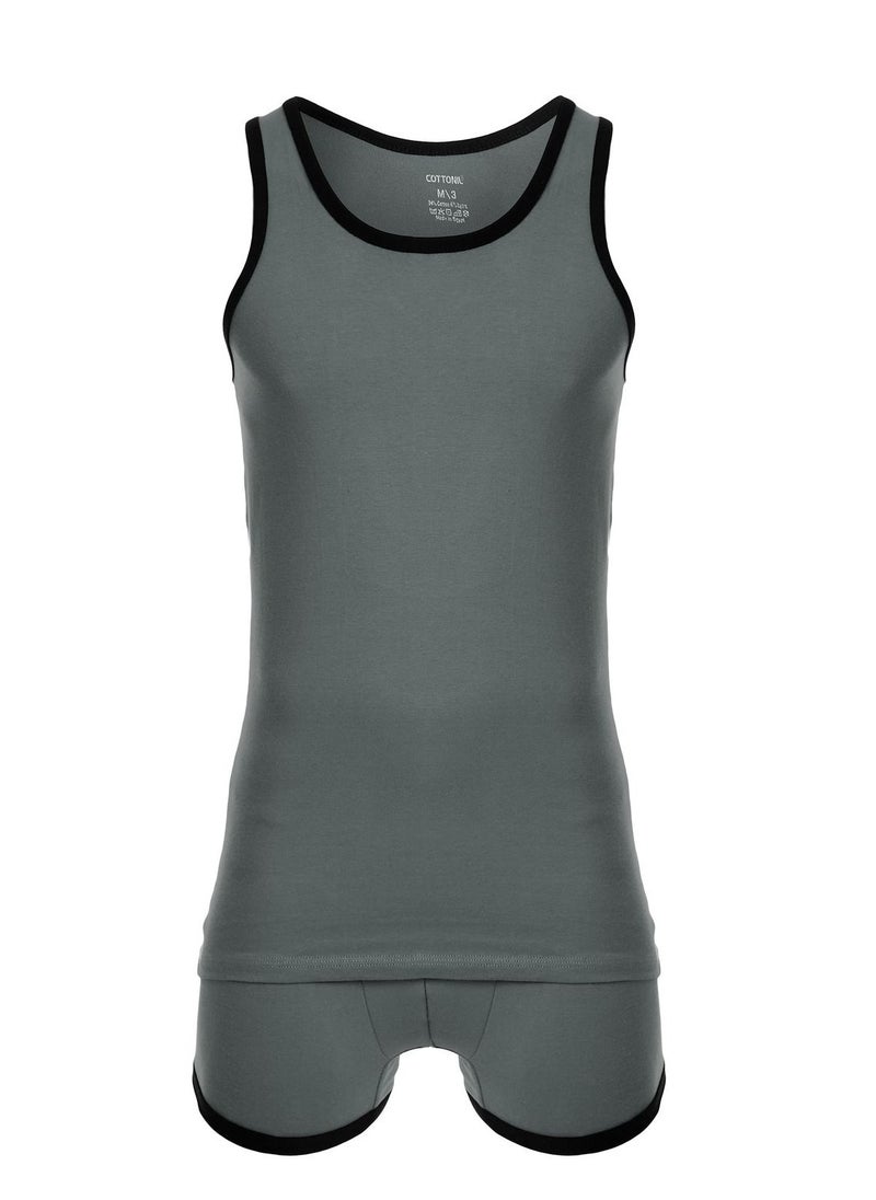 COTTONIL - Cottonil Everyday Underwear Set For Men , DARK-Grey - Image 1