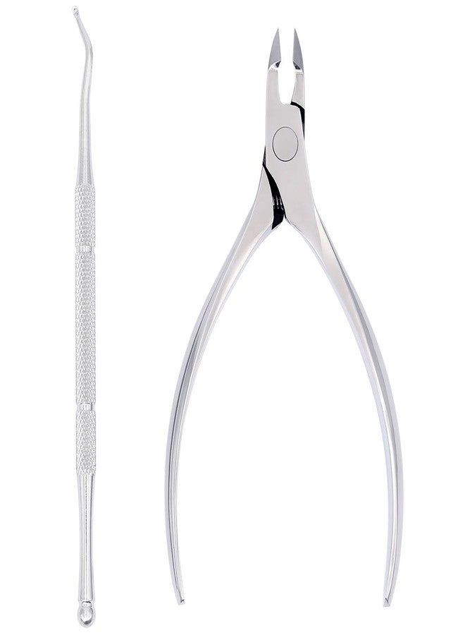 SZQHT Nail Clippers, SZQHT Precision Toenail Clipper Tool for Thick or Ingrown Toenails Heavy Duty Stainless Steel Toe Nail Clippers Includes Safety Tip Cover - Image 1