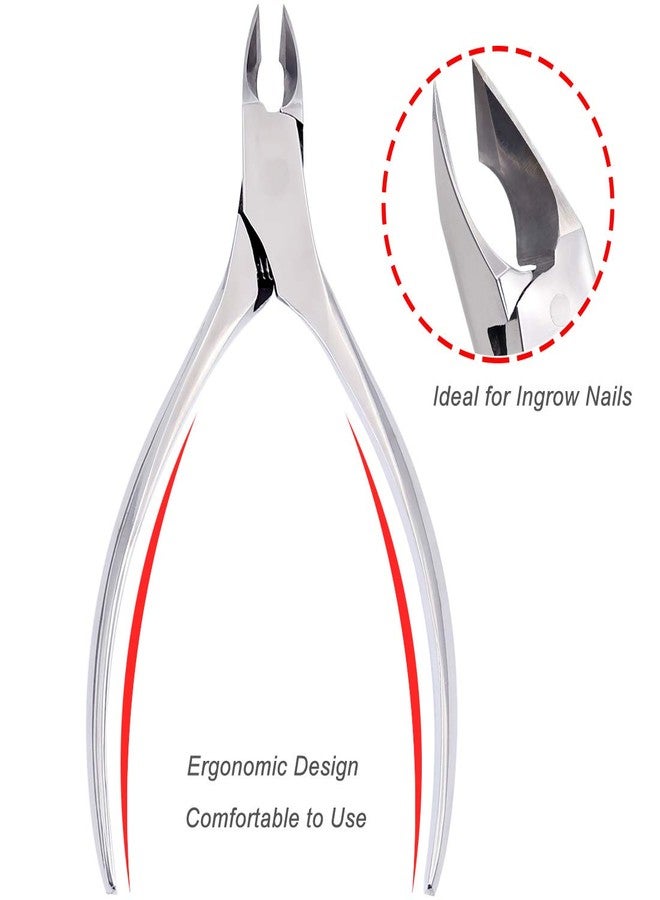 SZQHT Nail Clippers, SZQHT Precision Toenail Clipper Tool for Thick or Ingrown Toenails Heavy Duty Stainless Steel Toe Nail Clippers Includes Safety Tip Cover - Image 2