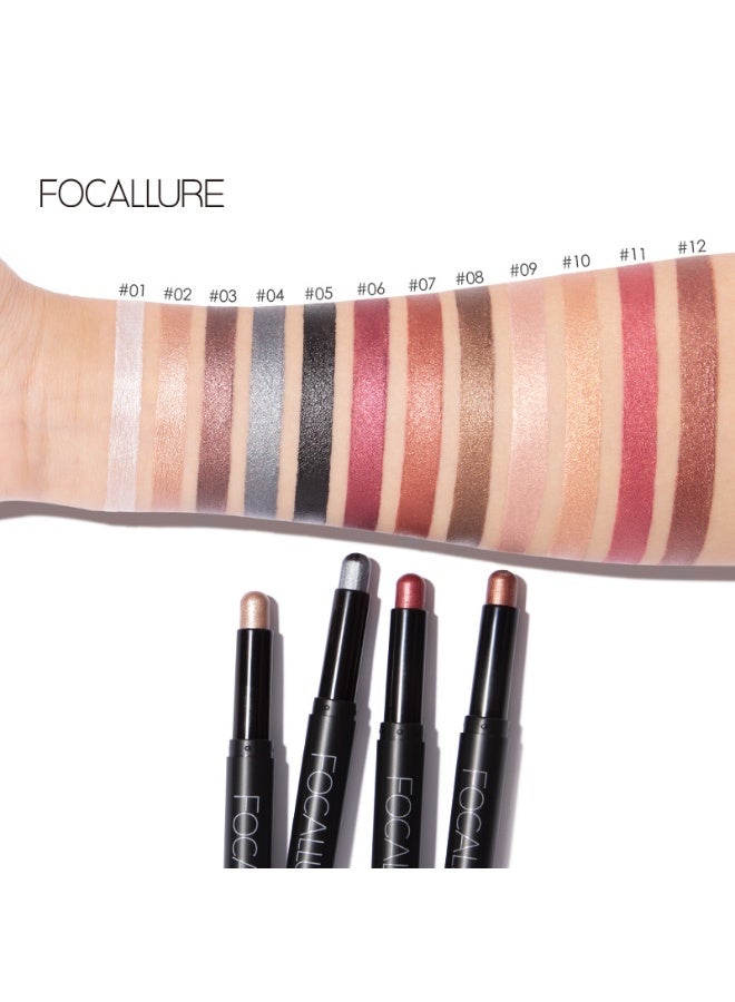 FOCALLURE Eyeshadow and Eyeliner Pen, Waterproof Eye Shadow Pencil, Hypoallergenic Eyeshadow, Highlighter Eye Liner, Multi-Dimensional eyes Look, - Image 2