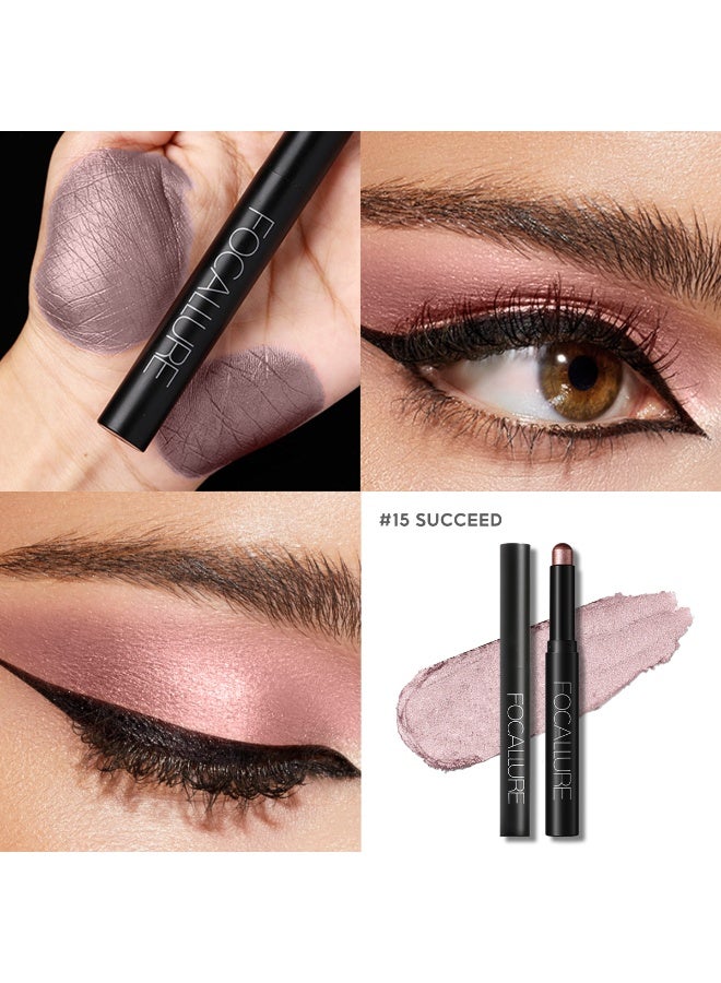 FOCALLURE Eyeshadow and Eyeliner Pen, Waterproof Eye Shadow Pencil, Hypoallergenic Eyeshadow, Highlighter Eye Liner, Multi-Dimensional eyes Look, - Image 5