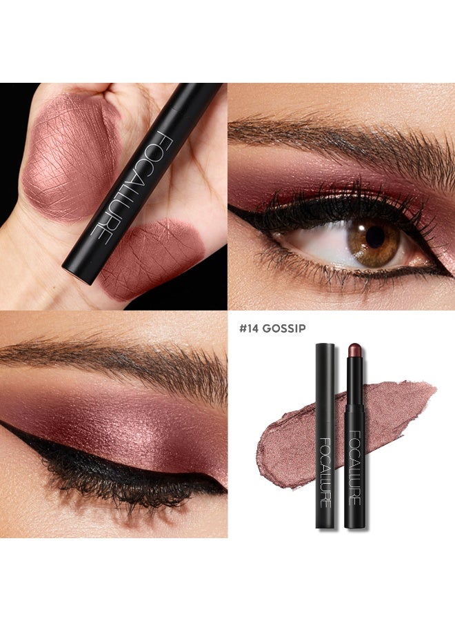 FOCALLURE Eyeshadow and Eyeliner Pen, Waterproof Eye Shadow Pencil, Hypoallergenic Eyeshadow, Highlighter Eye Liner, Multi-Dimensional eyes Look, - Image 4