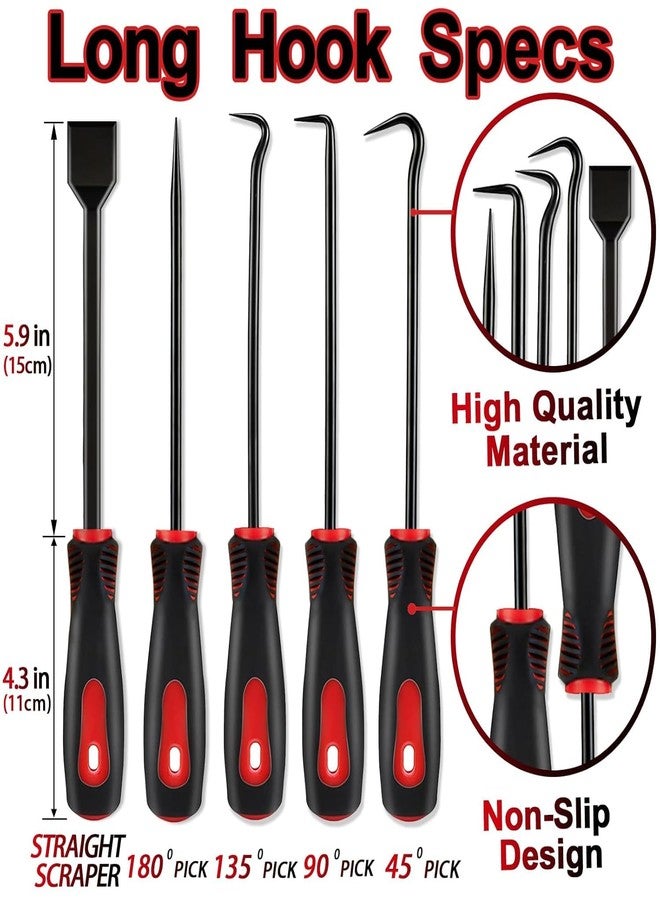 Do It Yourself Mr. DIY Crafts Precision Pick Hook Set with Scraper and Magnetic Telescopic Tool Kit for Removing Manual Pick Up Tools from Electronic Maintenance Hose Panel Remover Tools (11, Multi, Small & Large) - Image 1