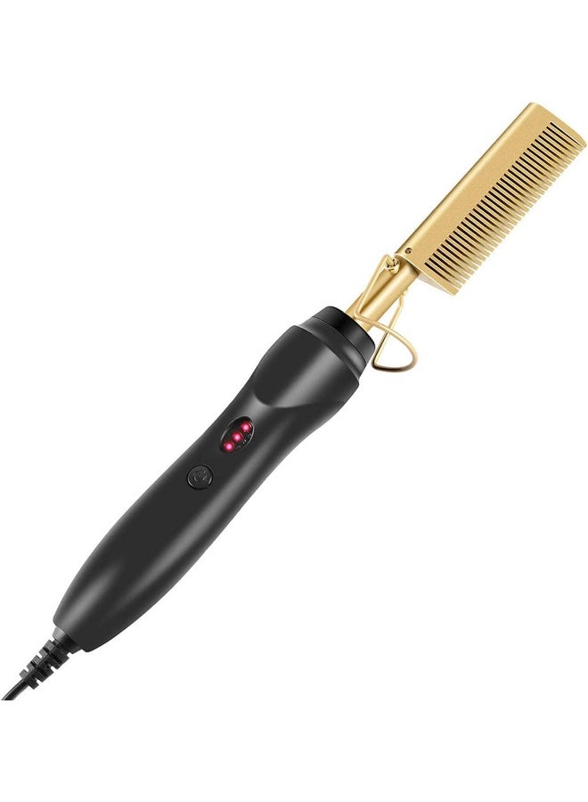 adfafw Electric Heater Comb Multifunctional Copper Hair Straightener Shower Comb - Image 1