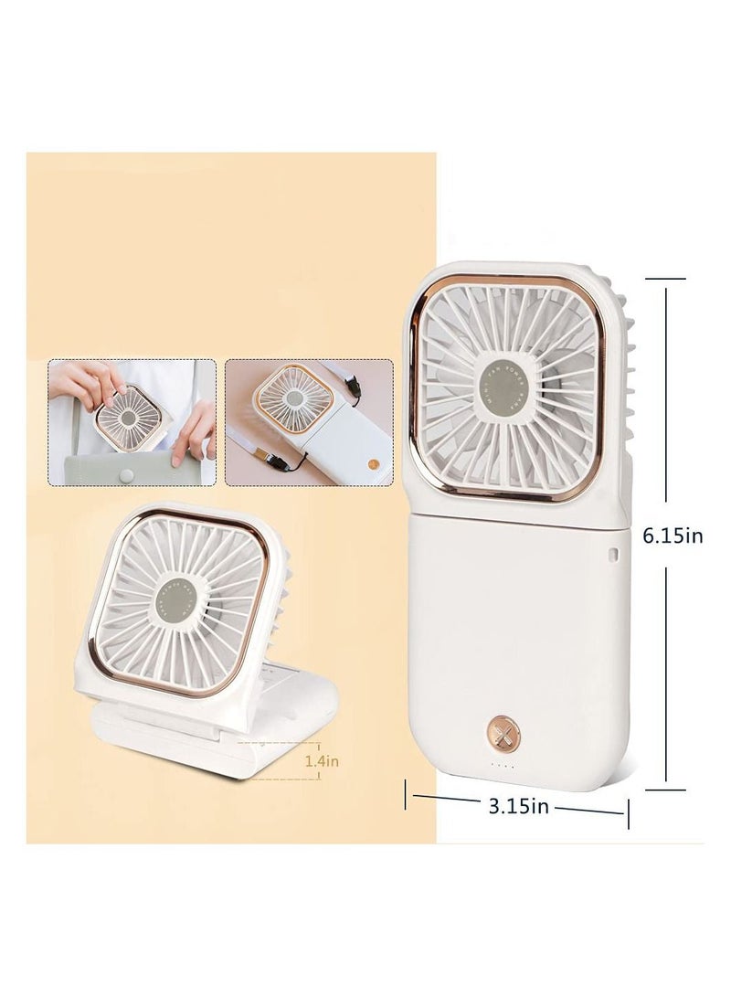 general Mini Handheld Fan Portable Charger Small Fan Breeze Quiet Power Rechargeable USB Fan for Travel Small Personal Fan, Outdoors, Hiking, Camping, white - Image 4