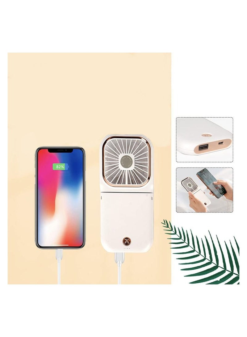 general Mini Handheld Fan Portable Charger Small Fan Breeze Quiet Power Rechargeable USB Fan for Travel Small Personal Fan, Outdoors, Hiking, Camping, white - Image 5