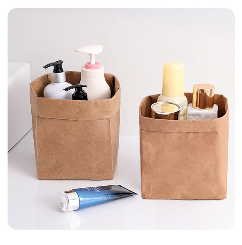 Prudance Washable Paper Storage Bags - Reusable Grocery Bags 6 x 11 Inches Kraft Plant Pots Home Storage Baskets Bread Fruit Packing - Image 5
