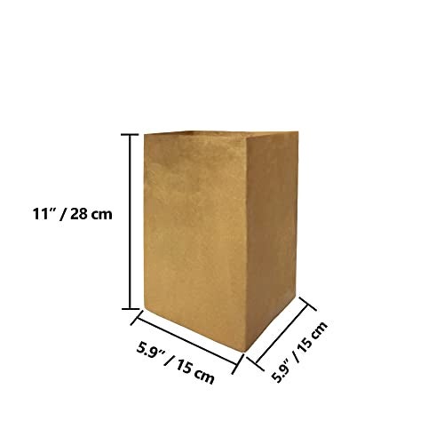 Prudance Washable Paper Storage Bags - Reusable Grocery Bags 6 x 11 Inches Kraft Plant Pots Home Storage Baskets Bread Fruit Packing - Image 2