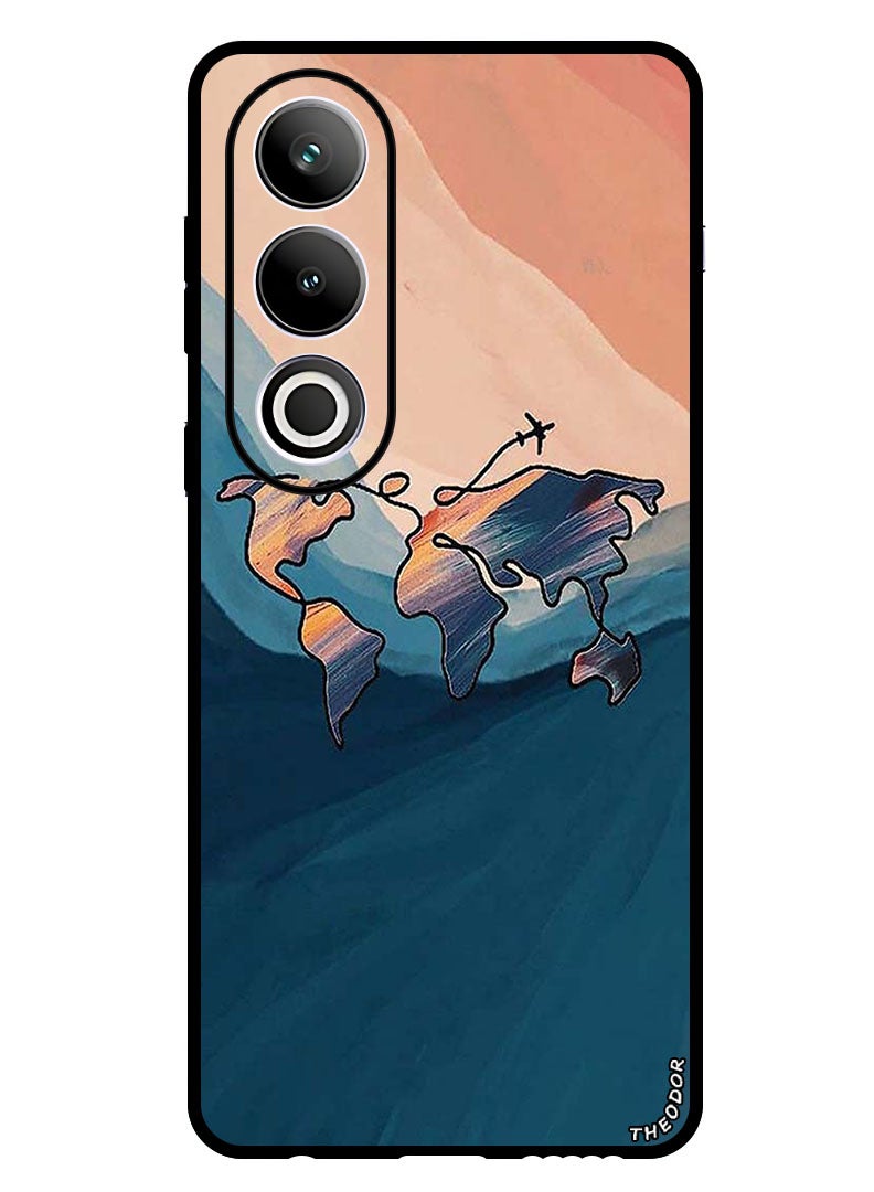 Theodor Protective Case Anti Scratch Shock Proof Bumper Cover For OnePlus Ace 3V World Map Colored - Image 1