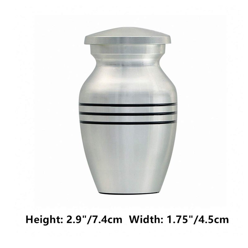 Icokee Small Keepsake Urns For Human Ashes Or Pet Ashes  Set Of 4  Hard Metal Cremation Urns  Mini Funeral Urns  With 4 Velvet Bags - Image 3