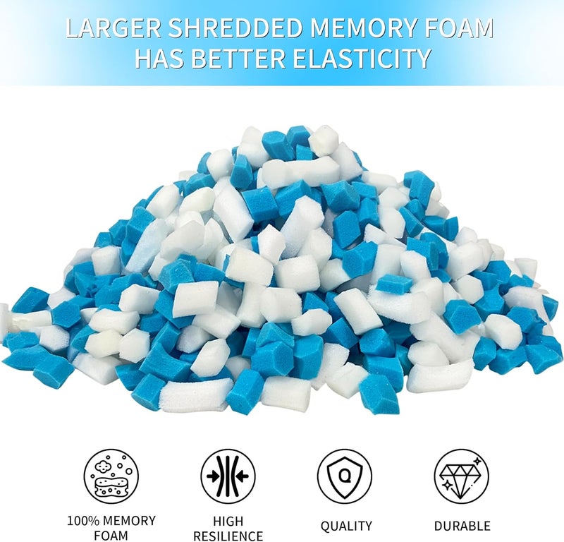 HONEHO 5 LBS Shredded Memory Foam Filling, Bean Bag Filler, Added Gel Particles Comfortable and Soft,Very Suitable for Filling Bean Bags, Pillows,Dog beds, Couch Cushion - Image 4