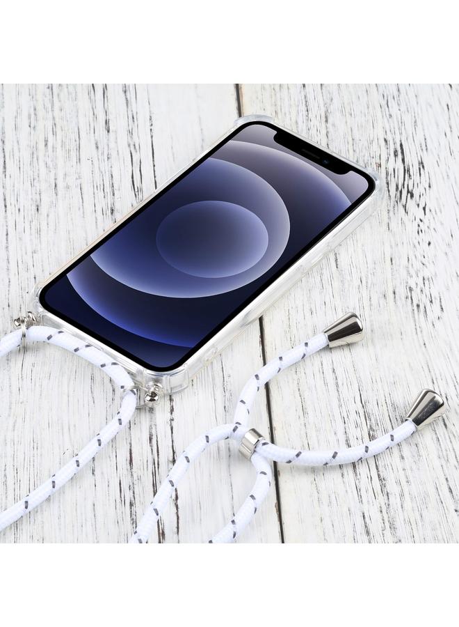 Zaboon Case For iPhone 13 mini Four-corner Shockproof Transparent TPU Protective Case with Lanyard - Image 3