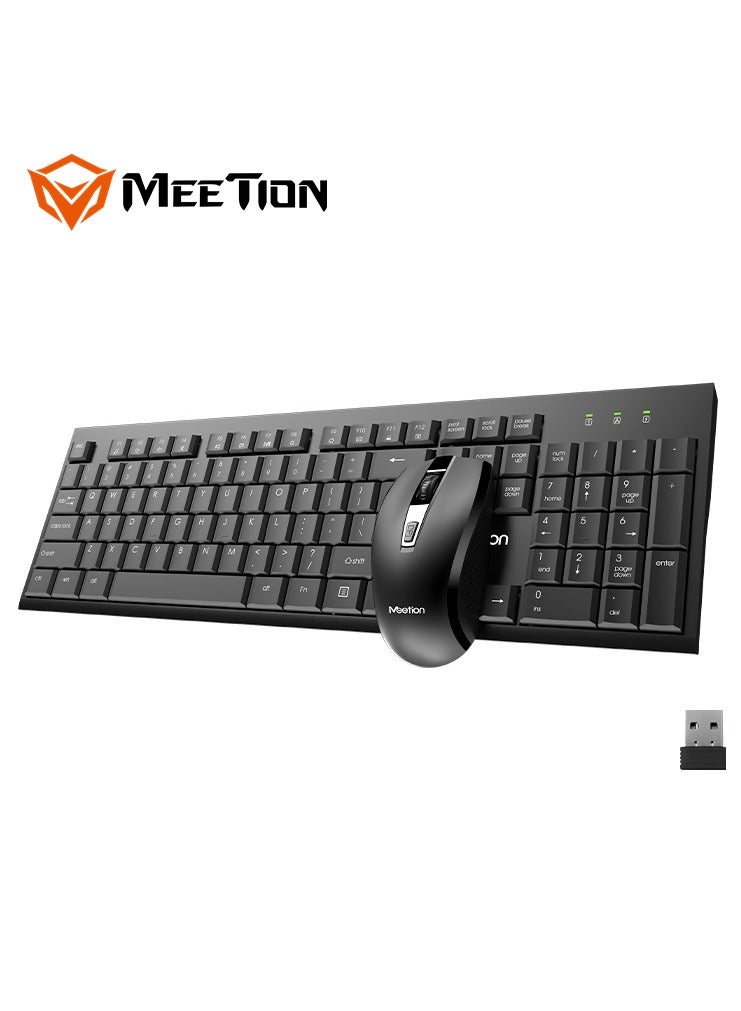 Meetion 2.4GHz Wireless Combo C4120little C4120 Little 2.4GHz USB Nano receiver Does coverage range up to 10m Mouse resolution 800/1200/1600dpi - Image 2