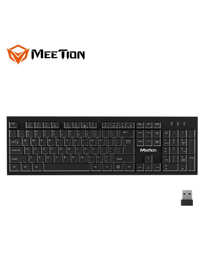 Meetion 2.4GHz Wireless Combo C4120little C4120 Little 2.4GHz USB Nano receiver Does coverage range up to 10m Mouse resolution 800/1200/1600dpi - Image 4