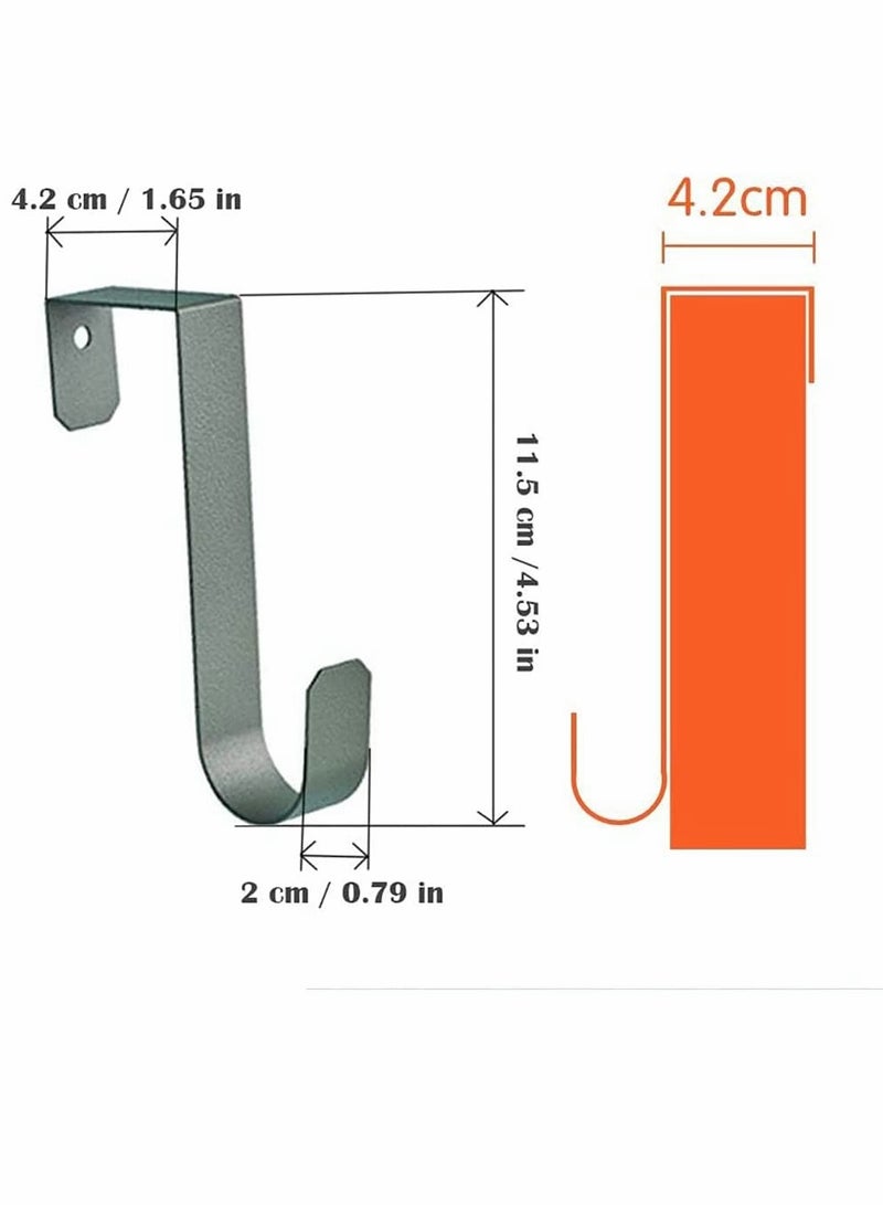 Luckam Nail Free Hook Behind The Door, Over Cabinet Hook, Packs Of 6 Colorful Durable Metal Over Door Hooks For Cabinet And Closet Single Over Door Hooks Fits For Door Widths Up To 4.2 CM - Image 4