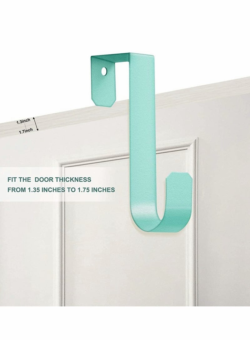 Luckam Nail Free Hook Behind The Door, Over Cabinet Hook, Packs Of 6 Colorful Durable Metal Over Door Hooks For Cabinet And Closet Single Over Door Hooks Fits For Door Widths Up To 4.2 CM - Image 3