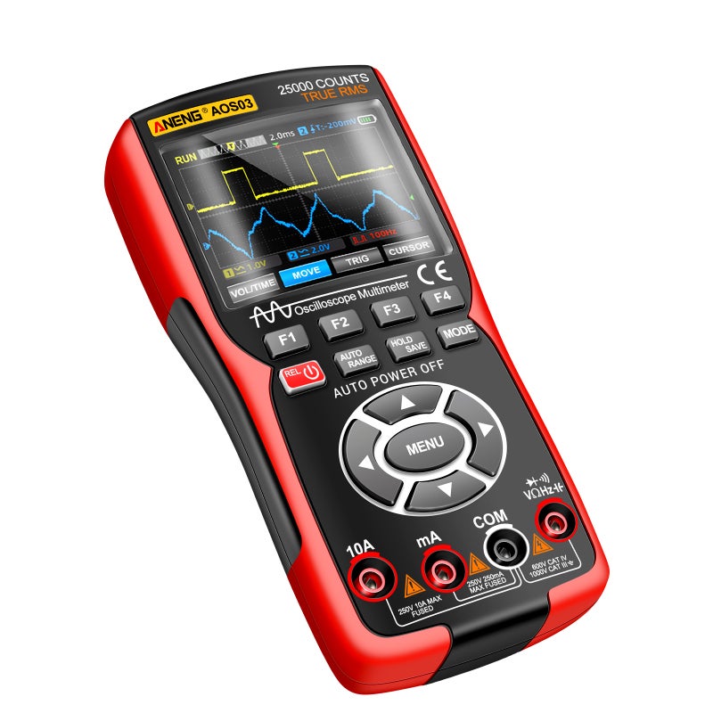 3-In-1 Handheld Oscilloscope Multimeter - 50MHz Bandwidth 280MSa/s Sampling Rate 3.5" IPS Display Signal Generator for Professionals Hobbyists Home & School Use - Image 5