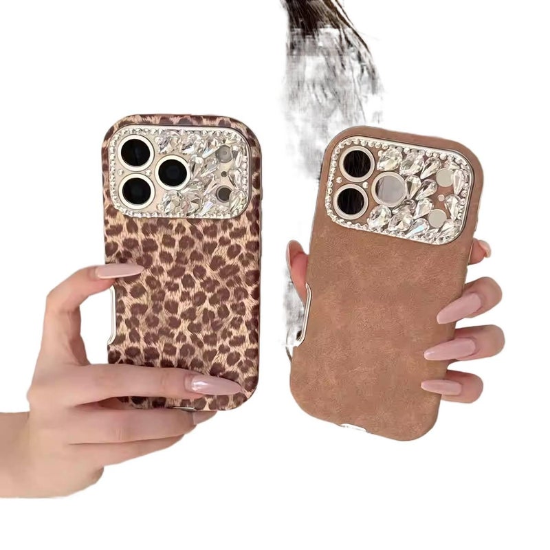 Protective Case | Gray | Vintage Leopard Pattern | Cover for iPhone 16 / 16 Plus / 16 Pro / 16 Pro Max - Image 4