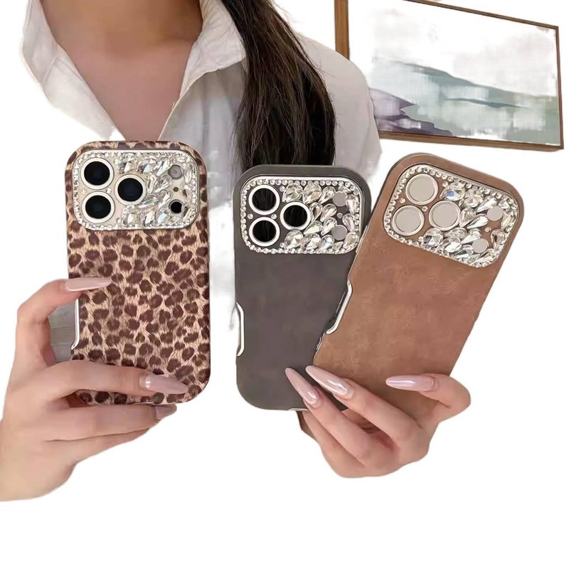 Protective Case | Gray | Vintage Leopard Pattern | Cover for iPhone 16 / 16 Plus / 16 Pro / 16 Pro Max - Image 2