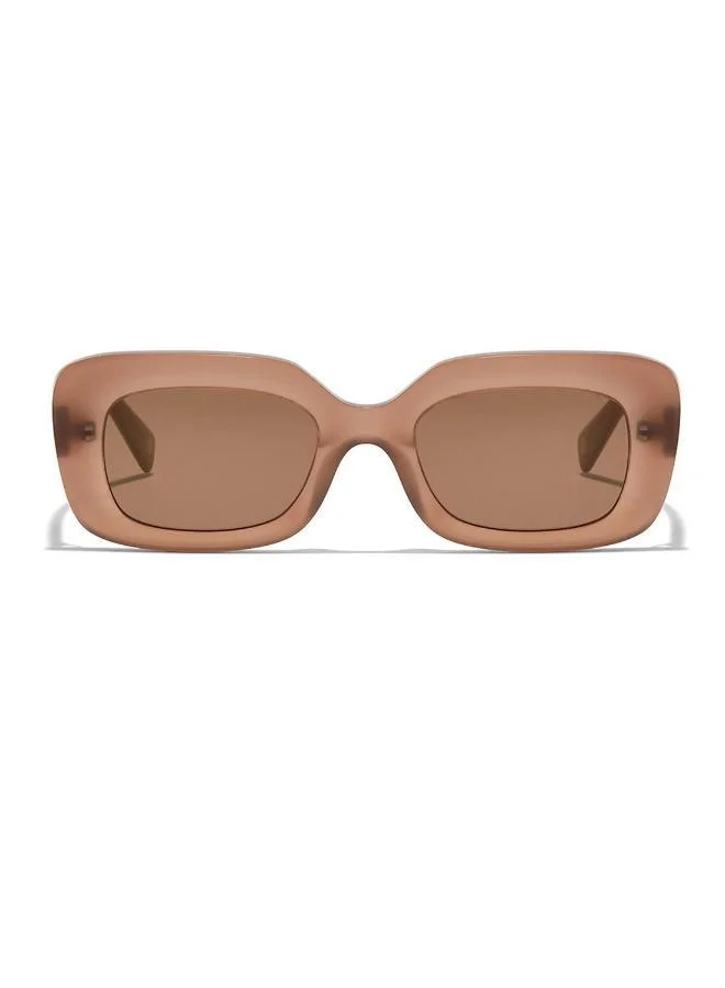 30Sundays Sundown,Women Sunglasses, Rectangle Sunglasses, UV Protection: UV400 (Beige,Brown)