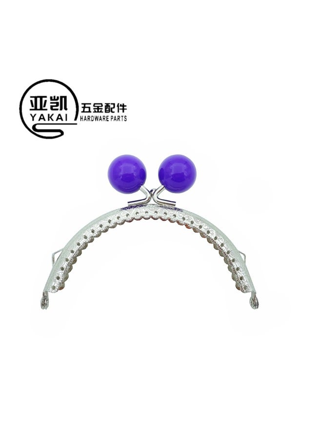 10.5cm Double Ear Semicircle Embossed Candy Head Silver Mouth Gold 28 Holes 30 Holes Candy Beads 20mm Mouth Gold Accessories