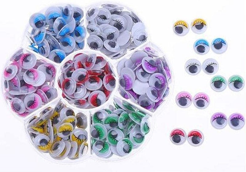 misppro Mixed Color Wiggly Wobbly Googly Eyelash Eyes Scrapbooking Crafts 8mm - Image 3