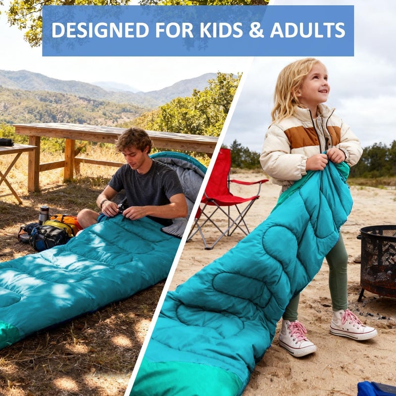oaskys Camping Sleeping Bag - 3 Season Warm & Cool Weather - Summer Spring Fall Lightweight Waterproof for Adults Kids - Camping Gear Equipment, Traveling, and Outdoors - Image 5