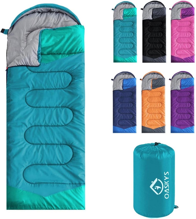 oaskys Camping Sleeping Bag - 3 Season Warm & Cool Weather - Summer Spring Fall Lightweight Waterproof for Adults Kids - Camping Gear Equipment, Traveling, and Outdoors - Image 1