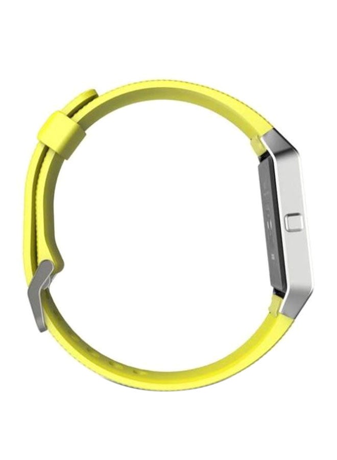 NIBEMINENT Luxury Sports Silicone Bracelet Wrist Watch Replacement Strap Band For Fitbit Blaze Smart (Yellow) (6.7"-8.1") - Image 3