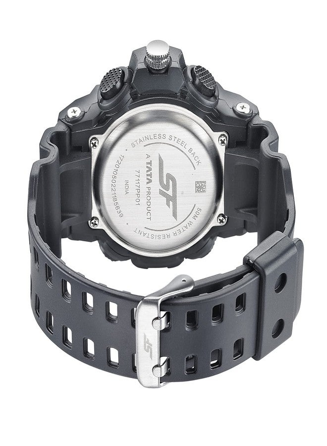 SF Hustler Analog-Digital Grey Round Dial Men's Sport Watch-77117PP01W - Image 4