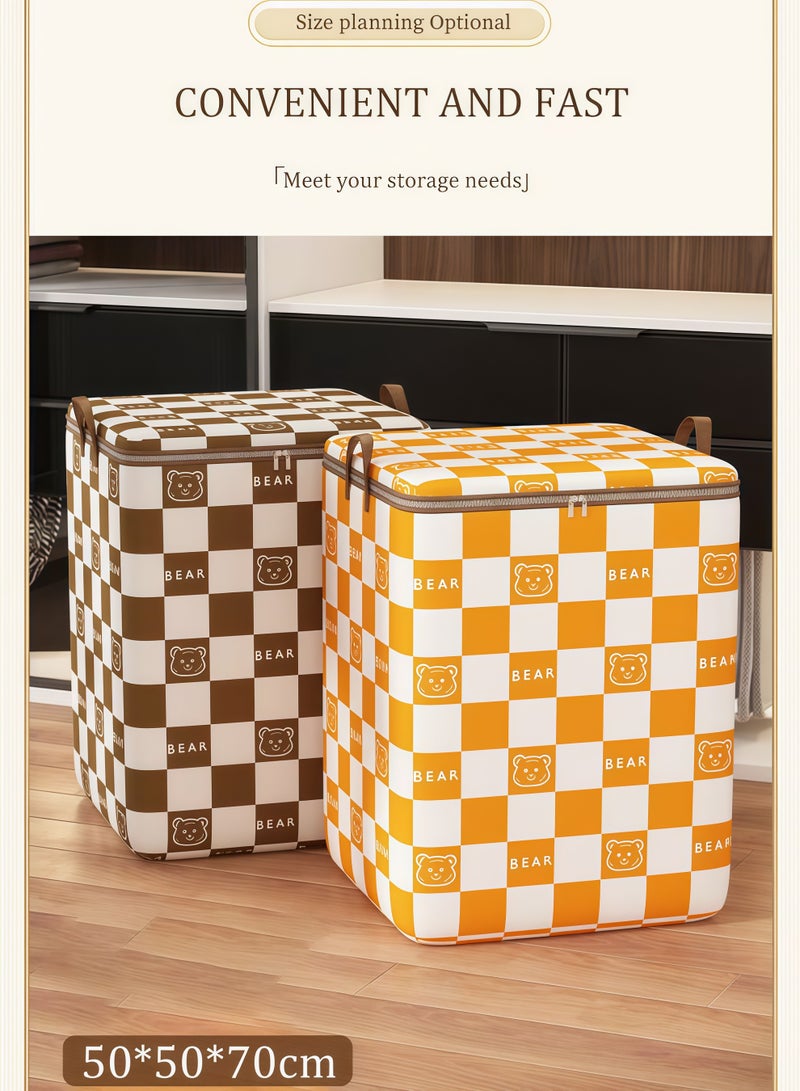 XiuWoo Storage Bags large capacity storage bag Storage Containers suitable for clothes, blankets, sheets, pillows and toys storage, Foldable Organizer with Reinforced Handle,Sturdy Zippers waterproof organiser(180L) - Image 5