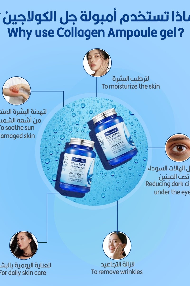Farm Stay Collagen & Hyalurronic Acid All In One Ampoule  250m - Image 5