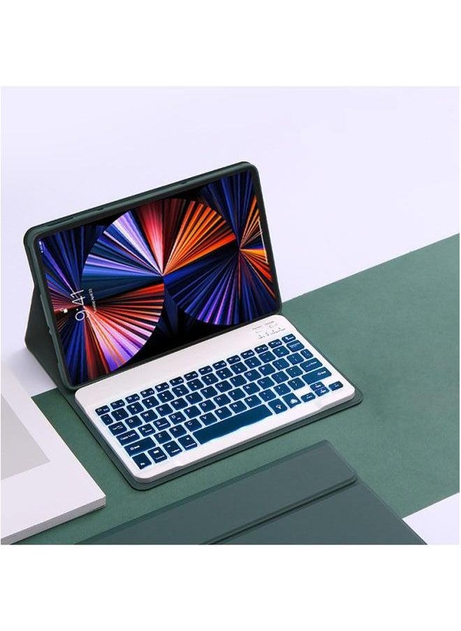 Generic For Lenovo Small P11 Flat Leather Case Pad Pro Protective Bluetooth Keyboard Wonderful Touch Backlight 11.5 Inch-Color:Night Green-Bluetooth (Backlit)-Product Type:Lenovo 11 Inch J606/J607/J616F Universal  - Image 1