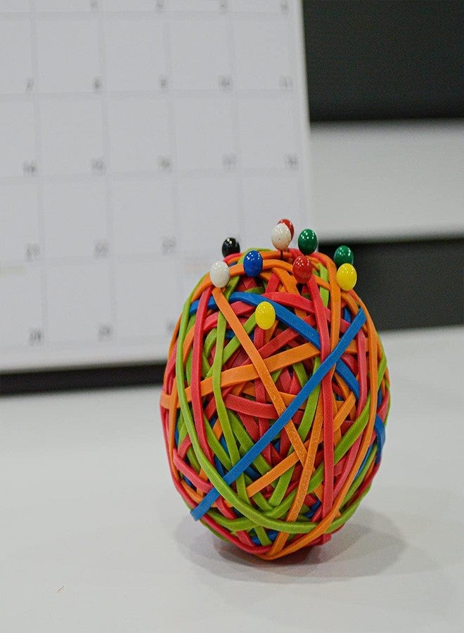 Yosogo Assorted Color Rubber Band Ball, 2-Pack - Over 390 Total Strong & Stretchy Bands - Ideal for Office Supplies, Classroom Organization, and DIY Craft Projects - Image 2