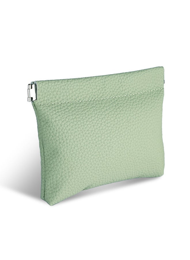 Automatic Closed Coin Purse Wear-resistant Litchi Grain Microfiber Leather Wallet Multi-functional Portable Small Wallet Source