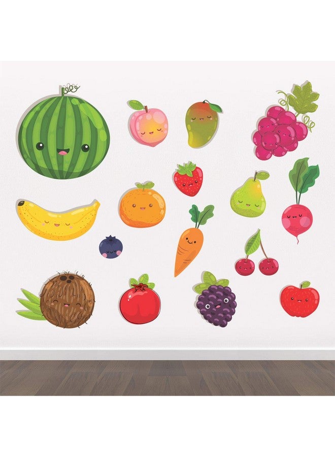 StickMe 'Colourful Fruits -Baby - Kids - Learning Education Nursery Pre School Kinder Garden Wall Sticker' -SM627 (Multi Colour, Vinyl - 125cm X 100 cm) - Image 2