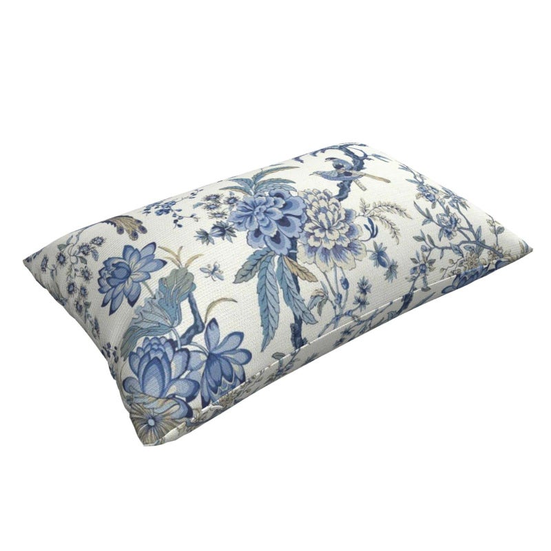 GIOPAMGO Chinoiserie Spring Pillow Covers 12x20 Set of 2, Birds Bule Floral Farmhouse Decorations Throw Pillow Covers Vintage White Blue Outdoor Decorative Linen Cushion Case for Couch Sofa Home - Image 4