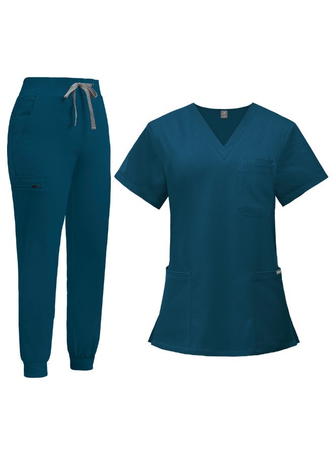 NIBEMINENT Doctor Nurse Work Wear Women  Surgical Gowns Healthcare Nursing Articles High-quality Scrub Sets - Image 1