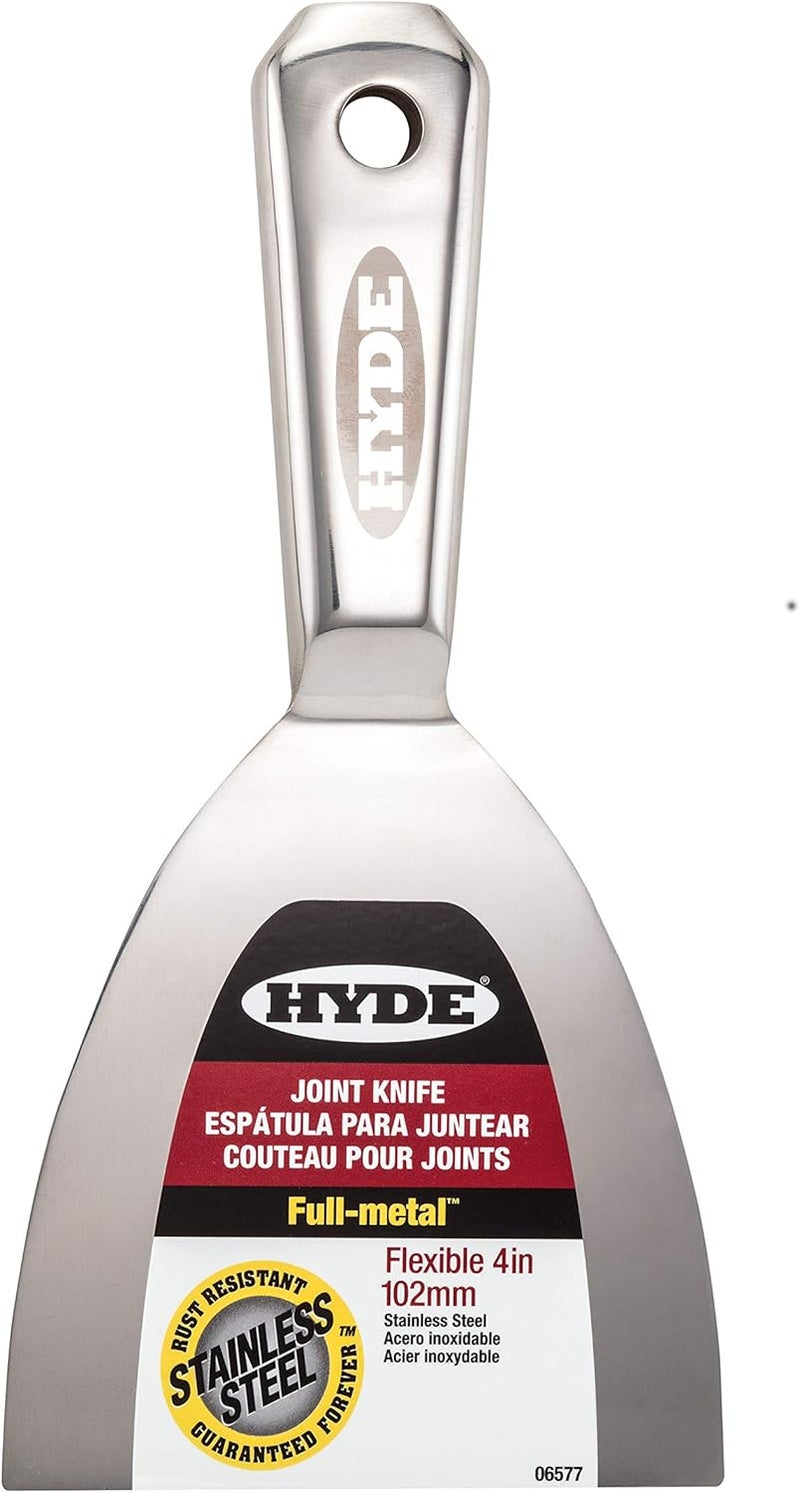 Hyde Drywall Knife Set, Paint Scraper Tool Set - Premium Full Metal 4'' 6'' & 8'' Joint Knife: Professional Grade, Ergonomic, Rust Resistant, Drywall Tools - Image 2