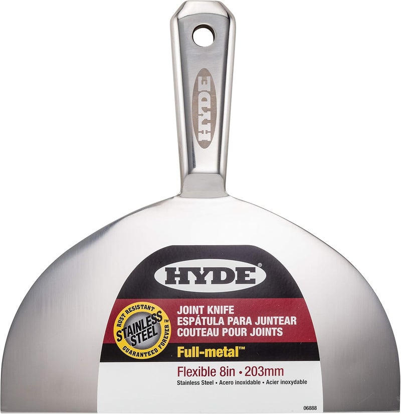 Hyde Drywall Knife Set, Paint Scraper Tool Set - Premium Full Metal 4'' 6'' & 8'' Joint Knife: Professional Grade, Ergonomic, Rust Resistant, Drywall Tools - Image 4