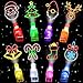 COKOKA Christmas Party Favors 32 Finger Lights Goodie Bag Stuffers for Kids Bulk light Up Small Christmas Toys Stocking Stuffers Fillers Classroom Favors Gifts Prizes for Student Treats Supplies - Image 2