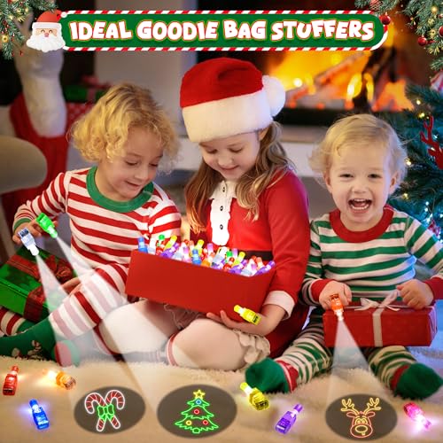 COKOKA Christmas Party Favors 32 Finger Lights Goodie Bag Stuffers for Kids Bulk light Up Small Christmas Toys Stocking Stuffers Fillers Classroom Favors Gifts Prizes for Student Treats Supplies - Image 5