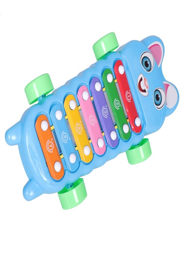 خواريز إكسيليفون خواريز JRZDS125 أزرق للأطفال الصغار، لعبة موسيقية للأطفال من عمر سنة إلى 3 سنوات، مفاتيح ملونة مع عصي آمنة، تنمية الدماغ، يعمل بدون بطاريات، متين وتعليمي - Image 5