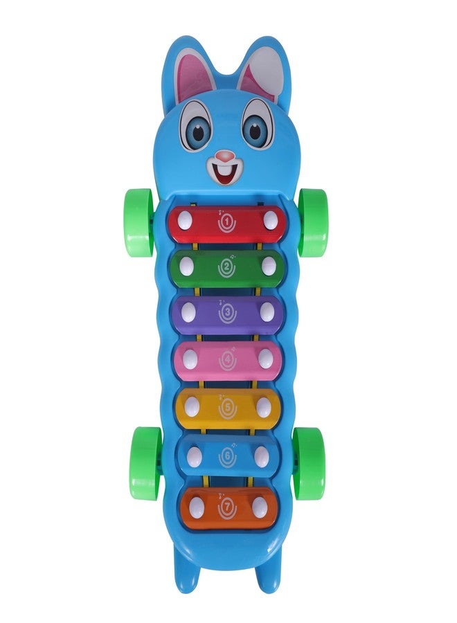 خواريز إكسيليفون خواريز JRZDS125 أزرق للأطفال الصغار، لعبة موسيقية للأطفال من عمر سنة إلى 3 سنوات، مفاتيح ملونة مع عصي آمنة، تنمية الدماغ، يعمل بدون بطاريات، متين وتعليمي - Image 1