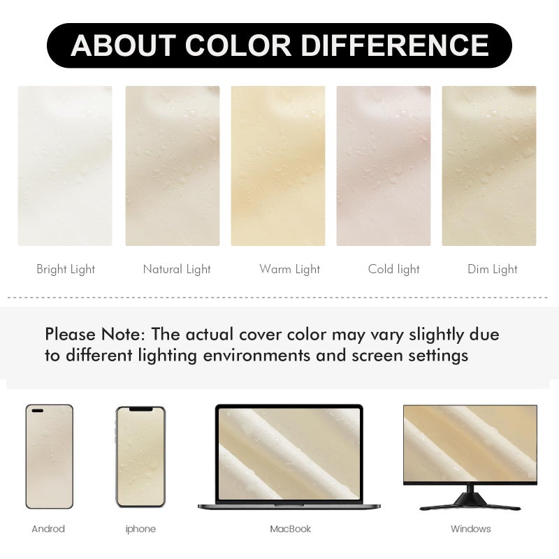YUEANG Waterproof 90% Polyester, 10% Spandex Seat Covers for Dining Room Chairs Set of 6, Stretch Dining Chair Slipcovers, Kitchen Chair Seat Covers, Non-Slip & Washable (Beige) - Image 3