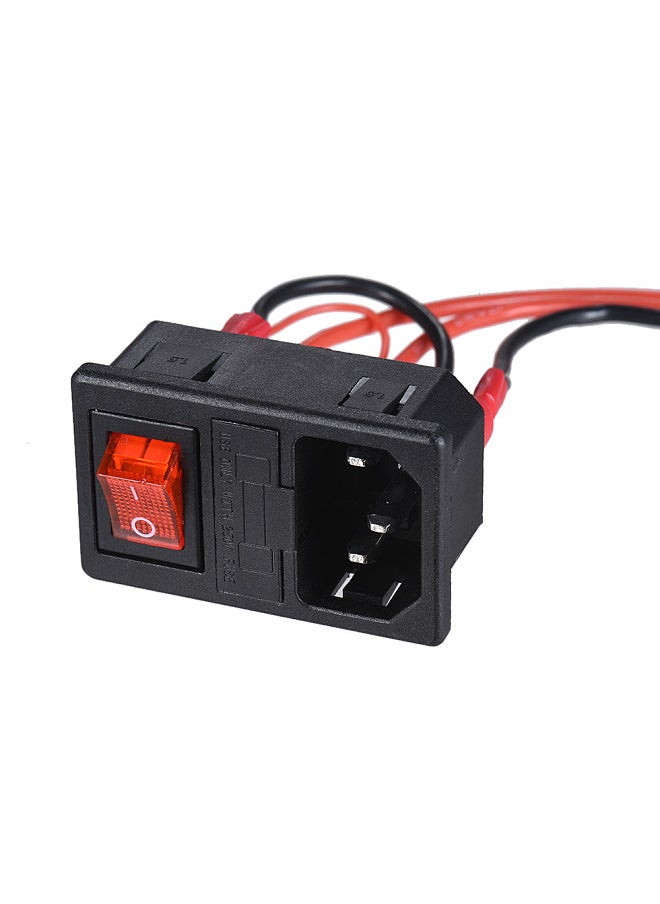 Generic - 220V/110V 15A Power Supply Switch Male Socket with Fuse for 3D Printer DIY - Image 1