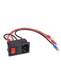 220V/110V 15A Power Supply Switch Male Socket with Fuse for 3D Printer DIY