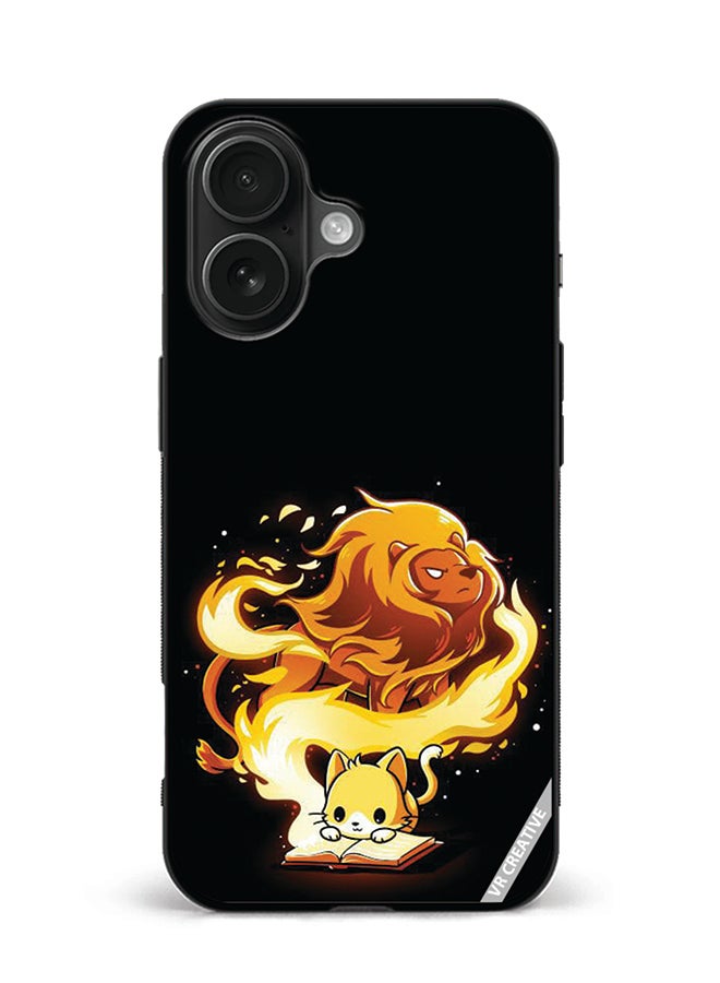 VR CREATIVE Protective Case Cover For Apple iPhone 16 Plus Fir Cat Design Multicolour